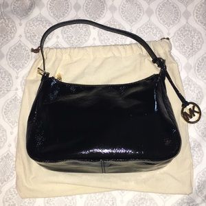 Michael Kors Black Patent Shoulder Bag